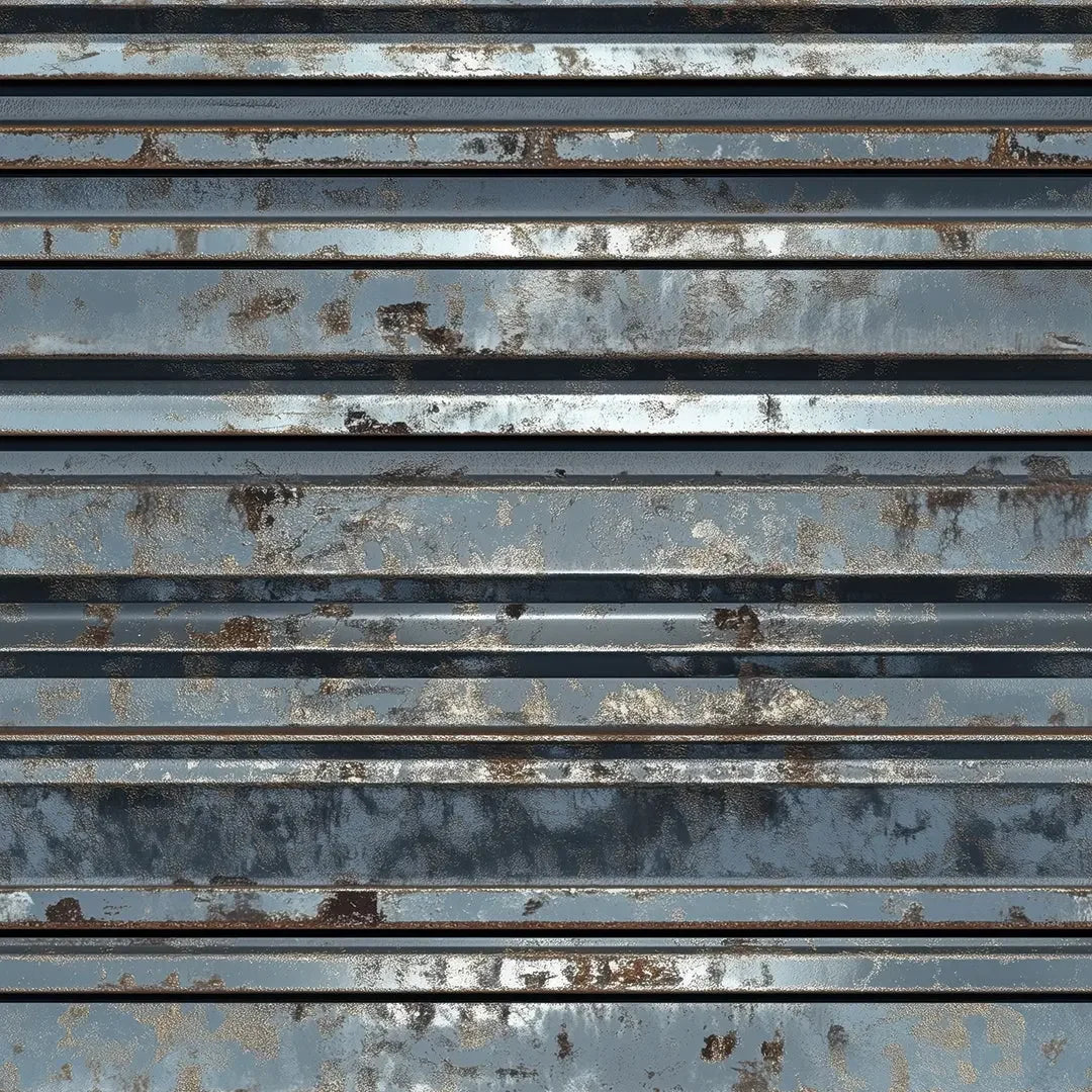 Weathered Steel Shutter Wall