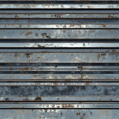 Weathered Steel Shutter Wall