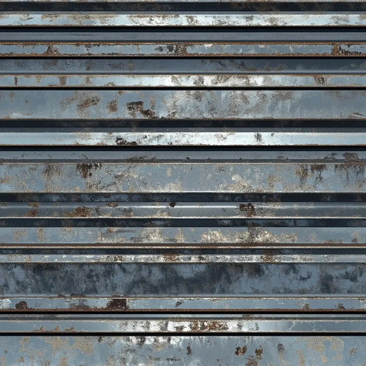 Weathered Steel Shutter Wall