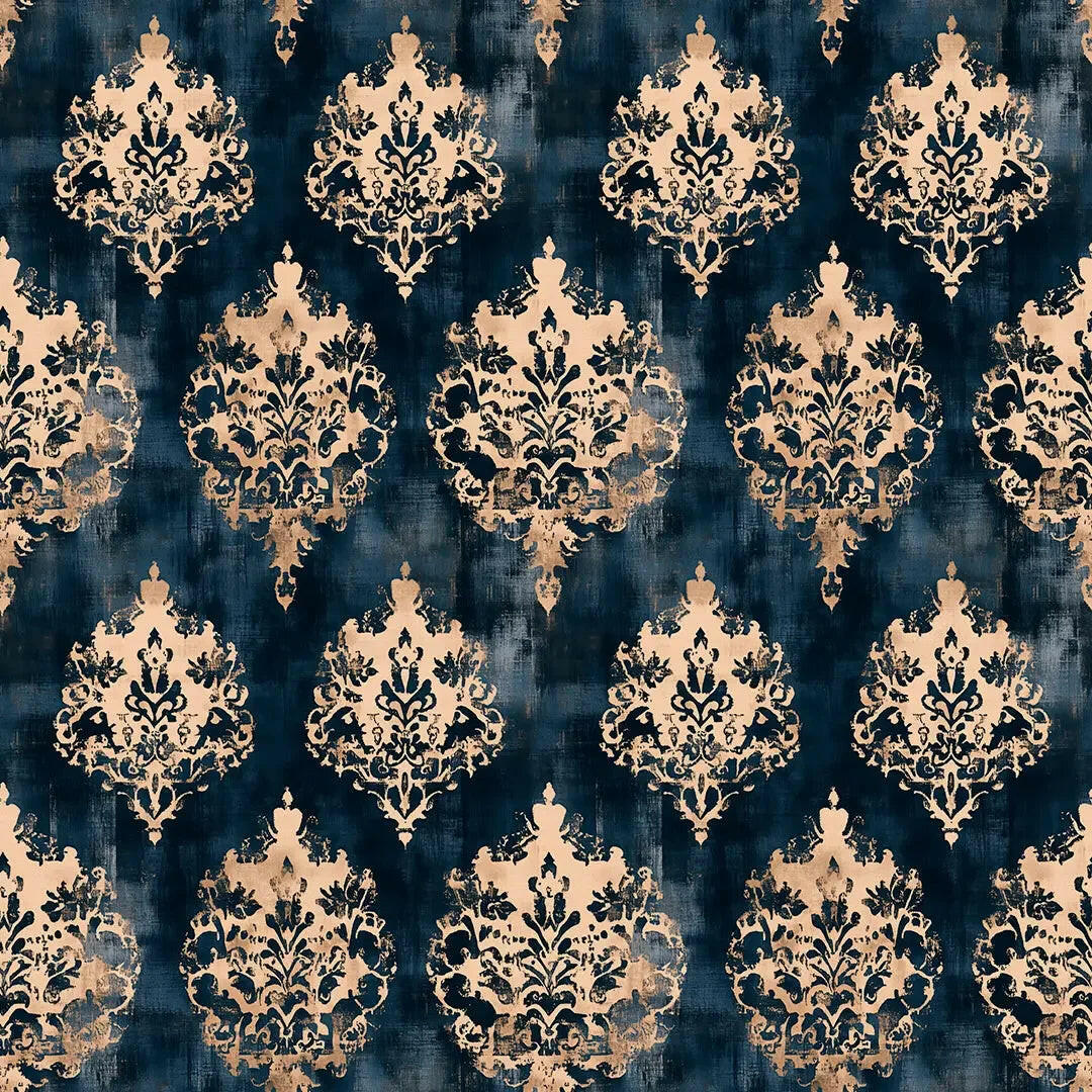 Gilded Indigo Dreams Wallpaper