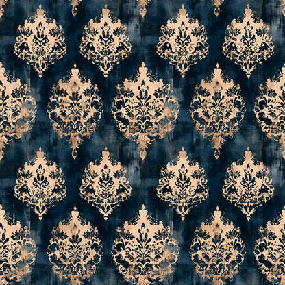 Gilded Indigo Dreams Wallpaper
