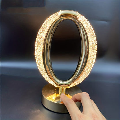 Elegant USB Rechargeable Crystal Touch Desk Lamp  Adjustable Color