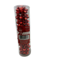 9 Tiny Metallic Bows In A Tube - Red Metallic