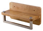 ALFI brand  AB5510 12" Small Wooden Shelf with Chrome Towel Bar Bathroom Accessory