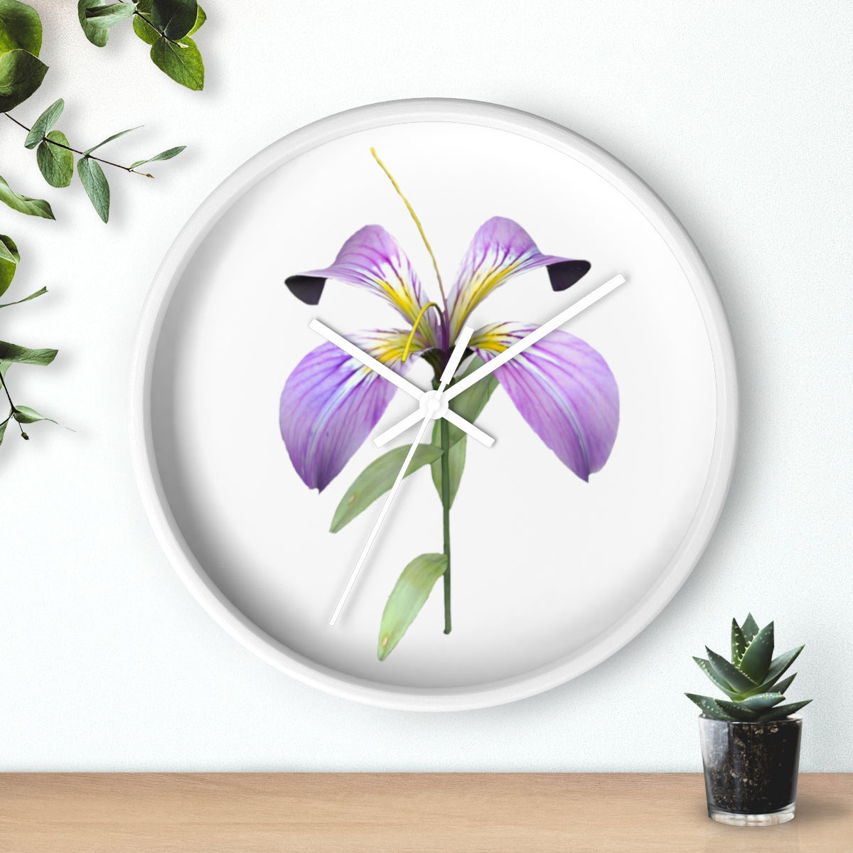 Purple Flower Wall clock