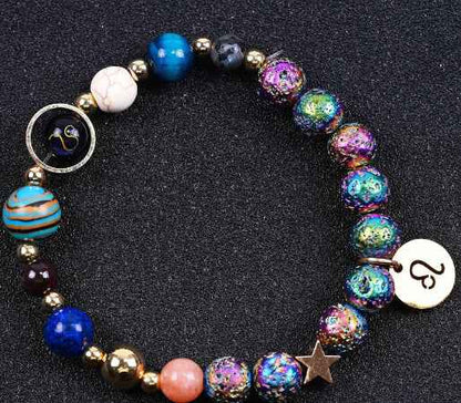 Blue San Volcanic Rock Constellation Bracelets – Colorful Twelve Constellations