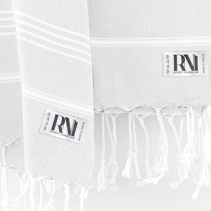 Istanbul Classic Turkish Hand Towel Set of 2 for Kitchen, Bath, Beach, Gym, and Yoga 17"x30"