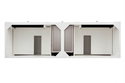 Bristol 72" Double Vanity Cabinet, Bright White
