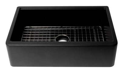 ALFI brand AB33FARM 33" Granite Composite Single Bowl Drop In Farm Sink with Accessories