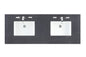 60" Double Top, 3 CM Silestone w/ Sink