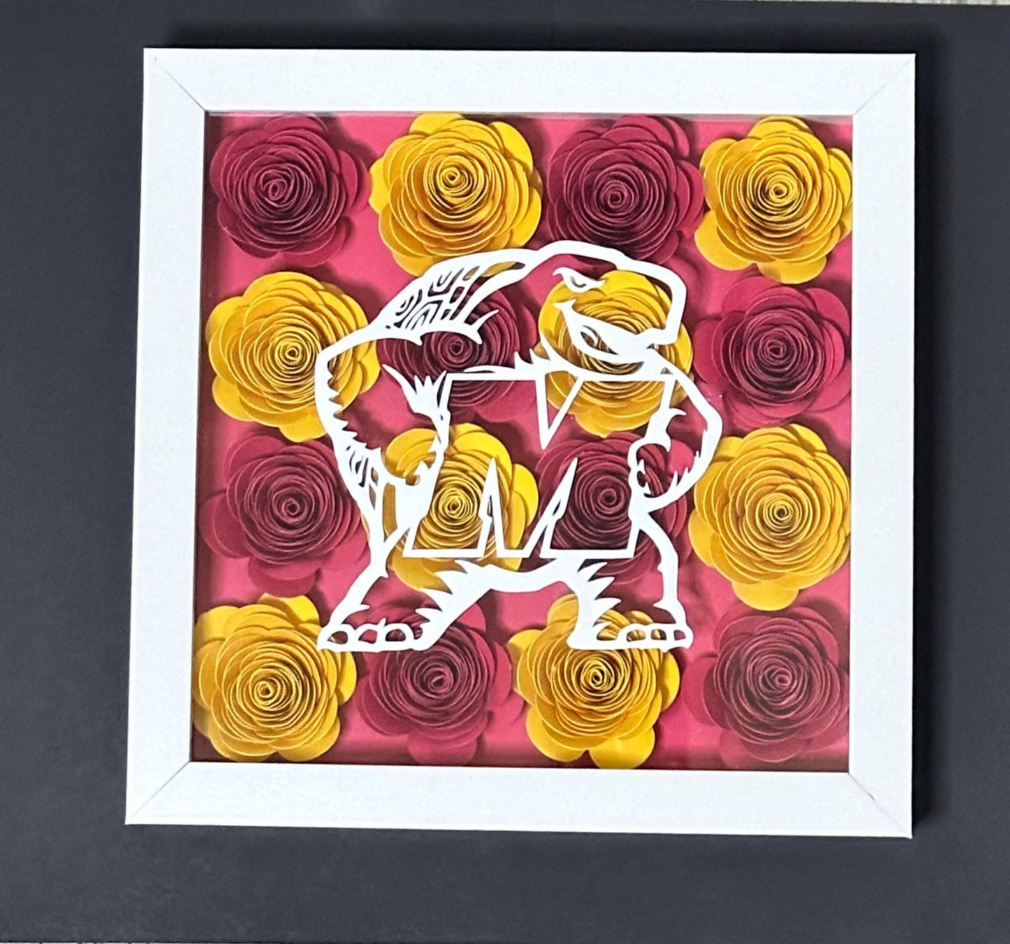 Custom College Flower Shadowbox