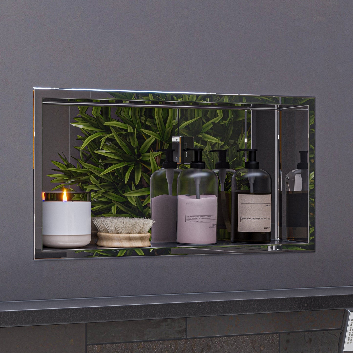 ALFI brand ABN2412 24 x 12  Horizontal Single Shelf Bath Shower Niche