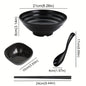 Elegant Ramen Bowl Set with Chopsticks and Saucers