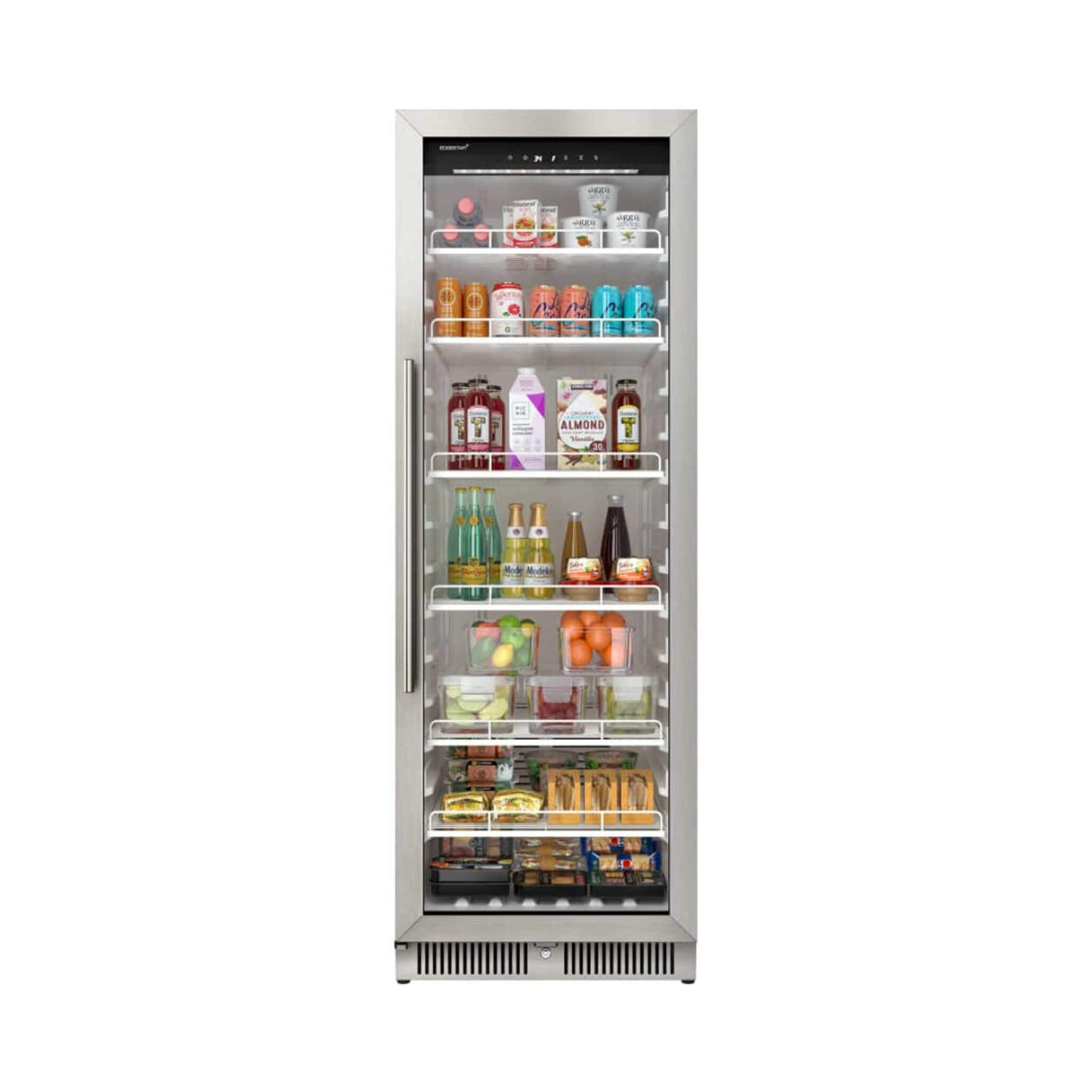 Edgestar 13.7 Cubic Feet Commercial Beverage Merchandiser With Temperature Alarm And Reversible Door, 24" [VBM131SS] (SAK62395)
