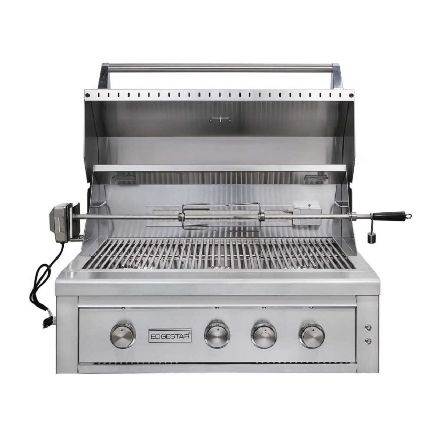 Edgestar 89K BTU 36" Natural Gas Freestanding Grill Cart With Lighting Knobs & Rotisserie (SAK12573)