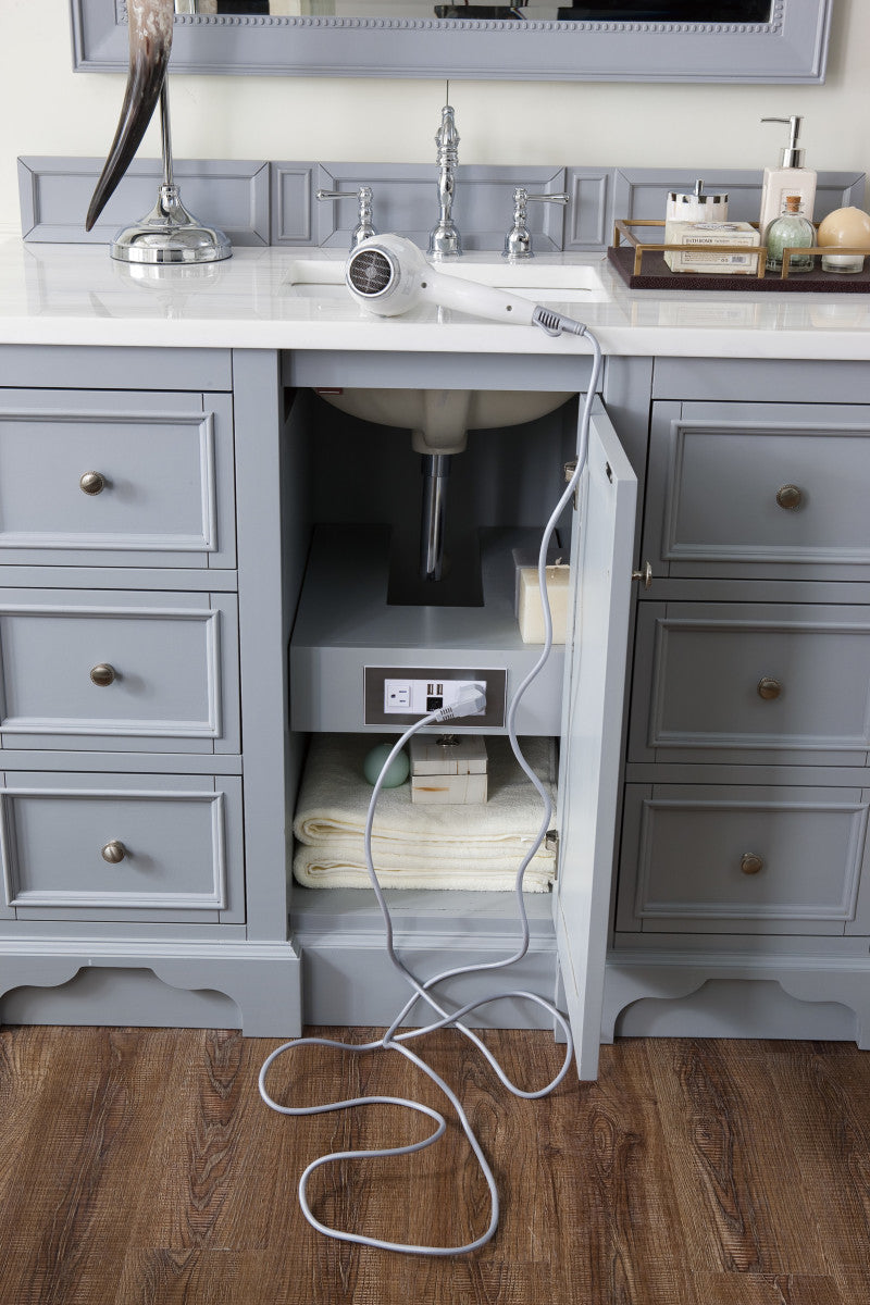 De Soto 48" Single Vanity Cabinet, Bright White