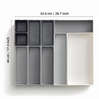 10-Piece Multipurpose Kitchen Flatware Organizer Set – Adjustable