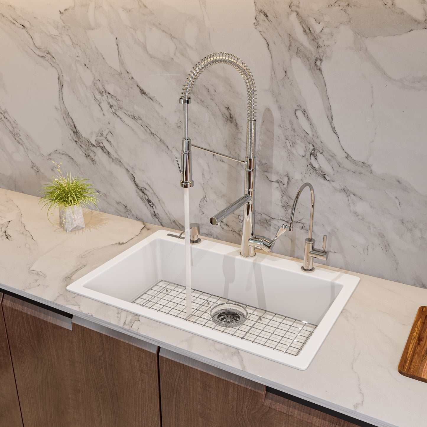 ALFI brand AB3020DI 30" Drop-In Single Bowl Granite Composite Kitchen Sink