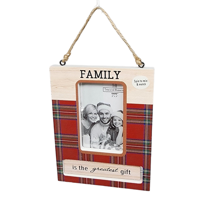 Spinning Frame Ornament - Family