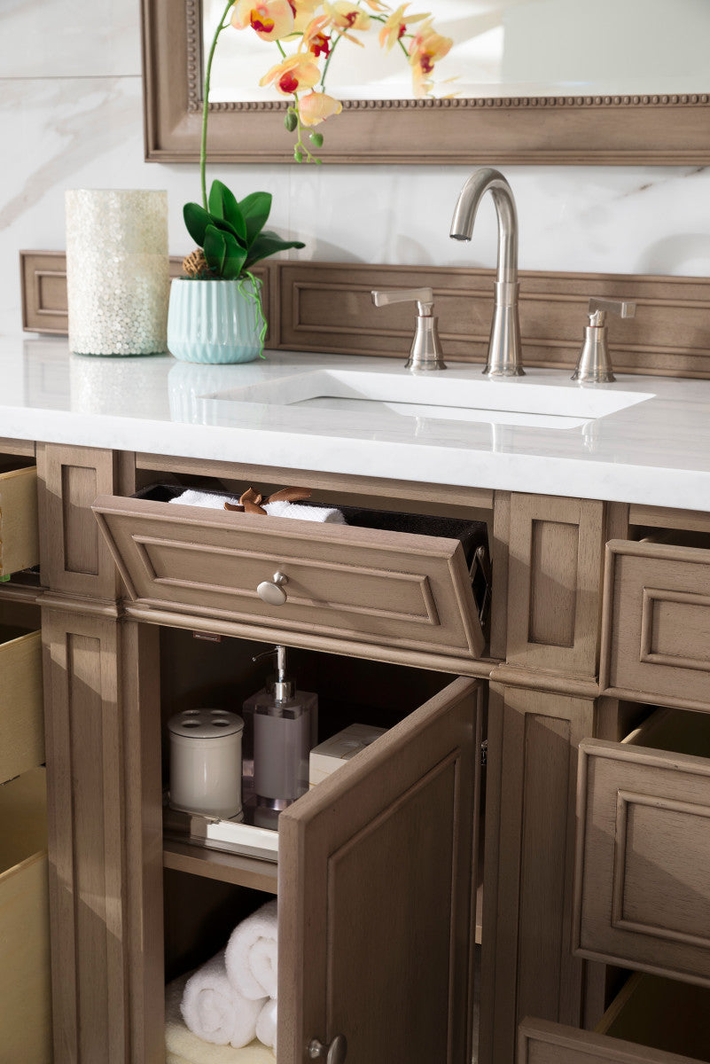 Bristol 60" Single Vanity Cabinet, Bright White