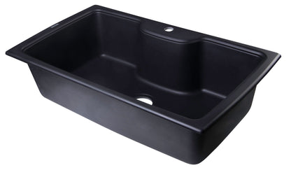 ALFI brand AB3520DI 35" Drop-In Single Bowl Granite Composite Kitchen Sink