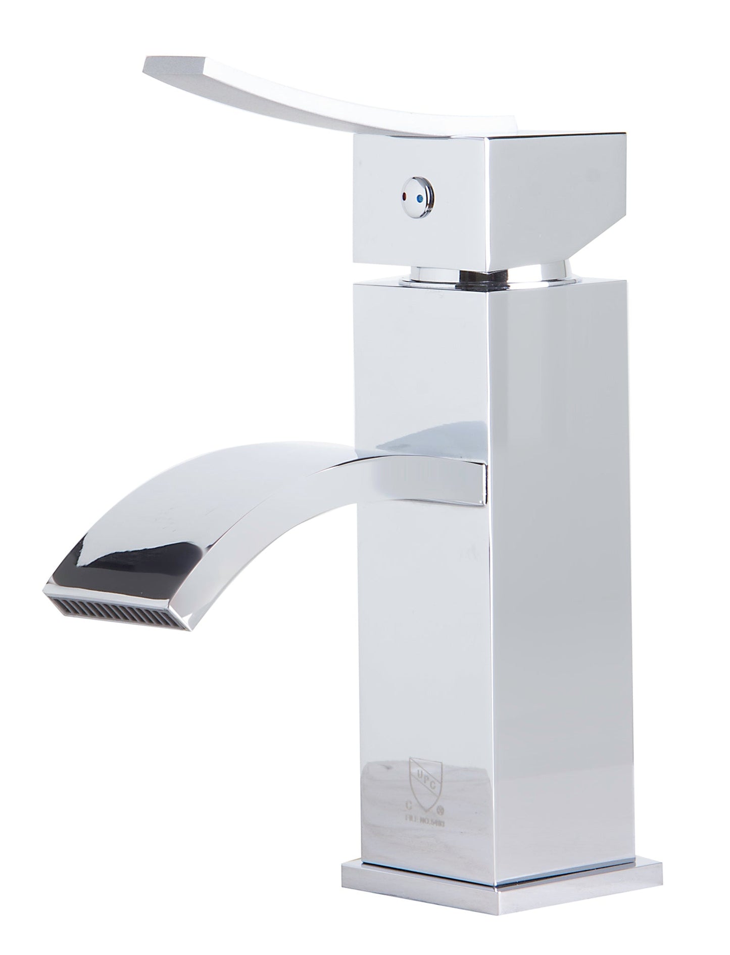 ALFI brand AB1258 Square Body Curved Spout Single Lever Bathroom Faucet