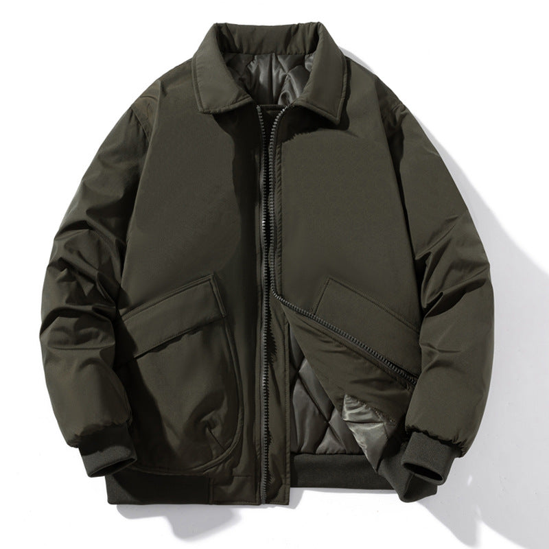 Men's Bomber Jacket Thickened Baseball Cotton Coat