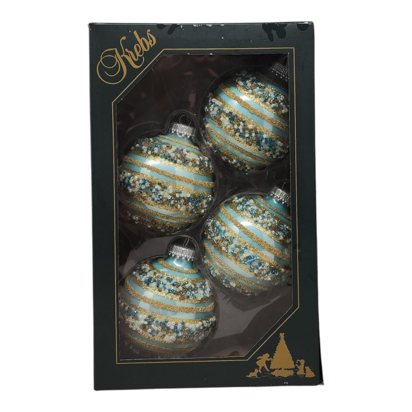 Krebs Value Glass Ball 4 pack - Gilded Jewel