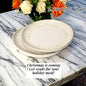 Artena Floral Embossed Ceramic Dinner Plate Set  27cm  22cm Microwave