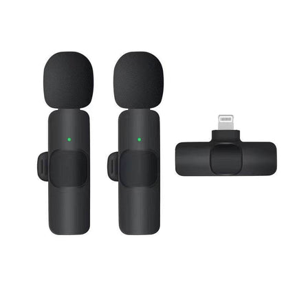 2-Pack Wireless Lavalier Microphones for iPhone, Android, and iPad Vlogging, Streaming, and Clear Voice Recording
