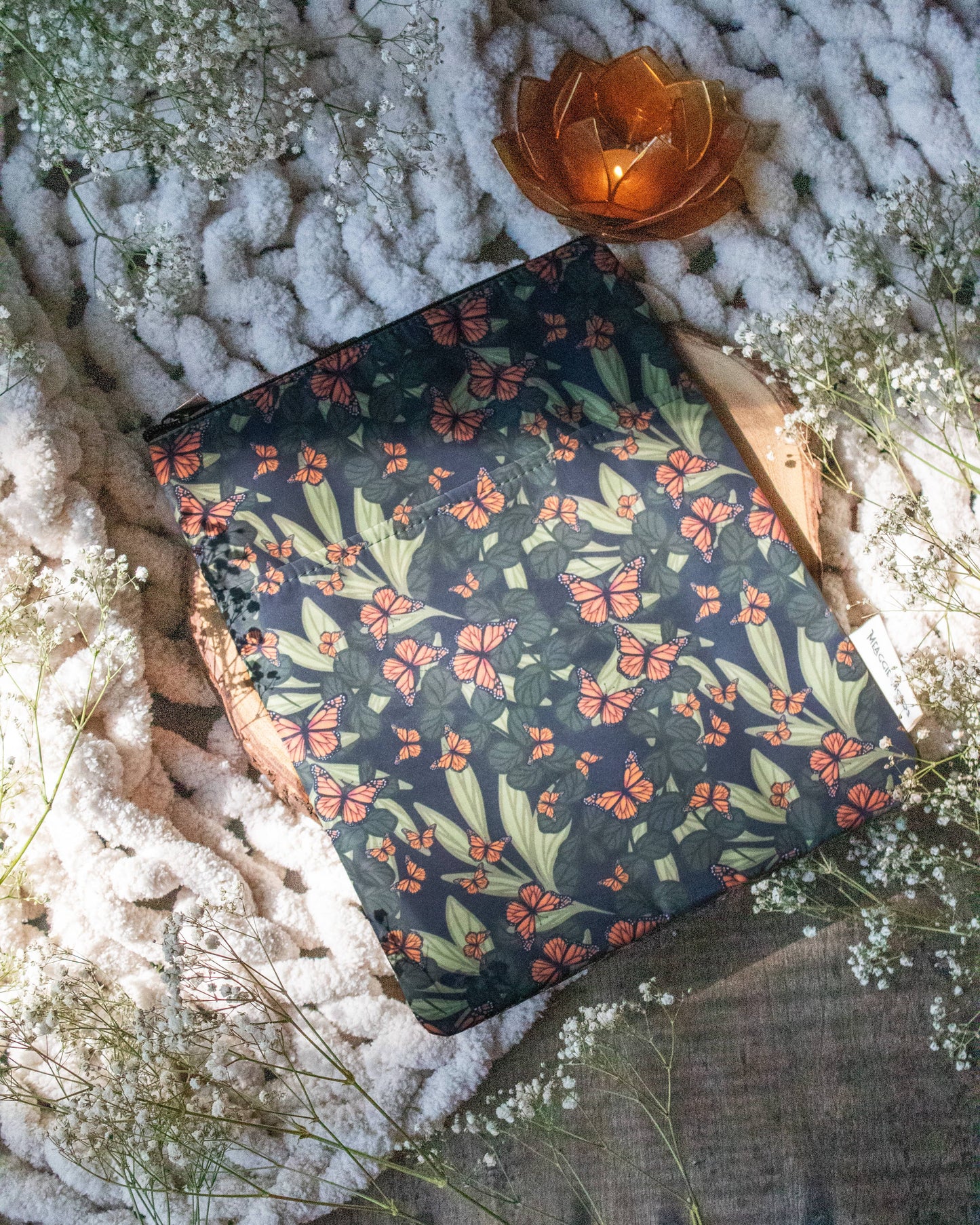 Meaggie Moos - Book / Tablet Sleeve | Butterfly Garden