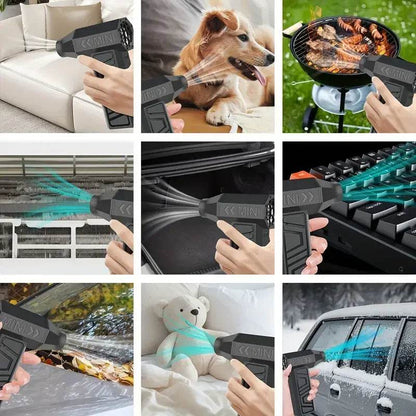 Turbo Fan Mini Air Blower – High-Power Silent Jet Blower with Type-C Fast Charging