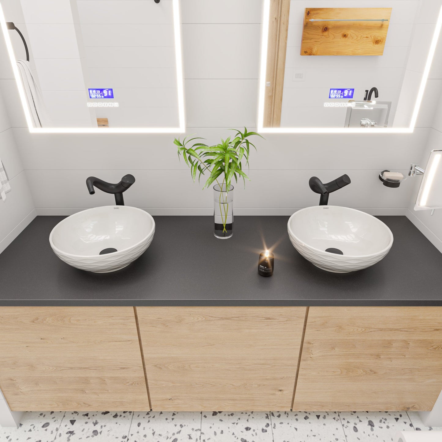 ALFI brand AB1570 Tall Wave Single Lever Bathroom Faucet
