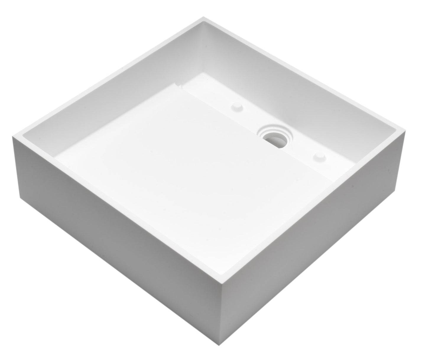 ALFI brand  ABRS14S 14" Square White Matte Solid Surface Resin Sink