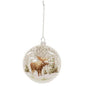 Glass Disk 100mm Ornament - Moose
