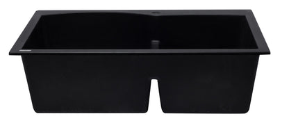 ALFI brand AB3320DI 33" Double Bowl Drop In Granite Composite Kitchen Sink