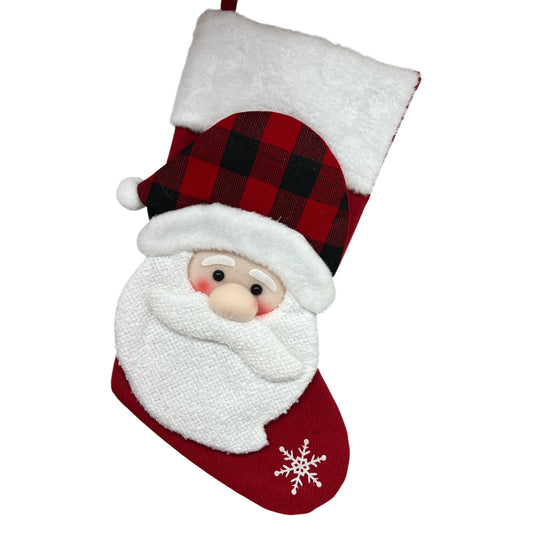Joyful Santa Plush Stocking