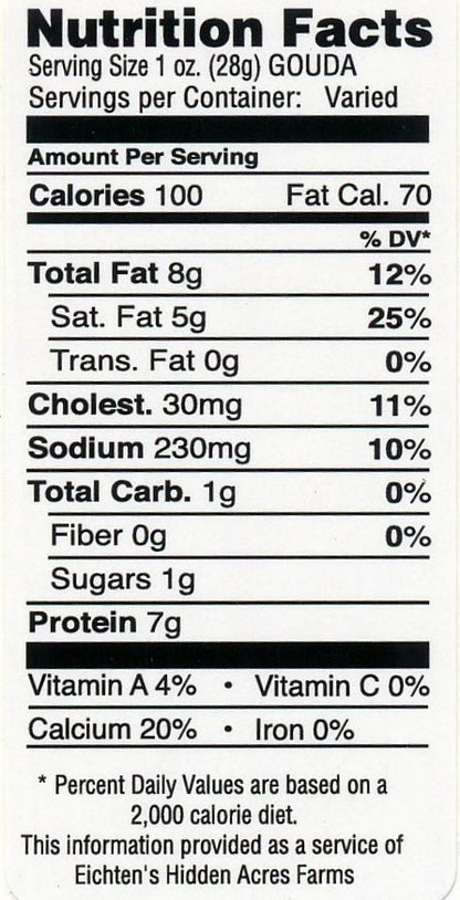 Eichtens Jalapeno Pepper Gouda Cheese 8 oz Wedge