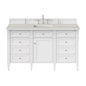 Brittany 60" Single Vanity in Bright White