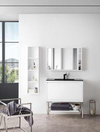 Milan 35.4" Square Cube Mirror