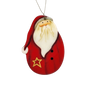 Cheerful Santa with Star Accent Ornament