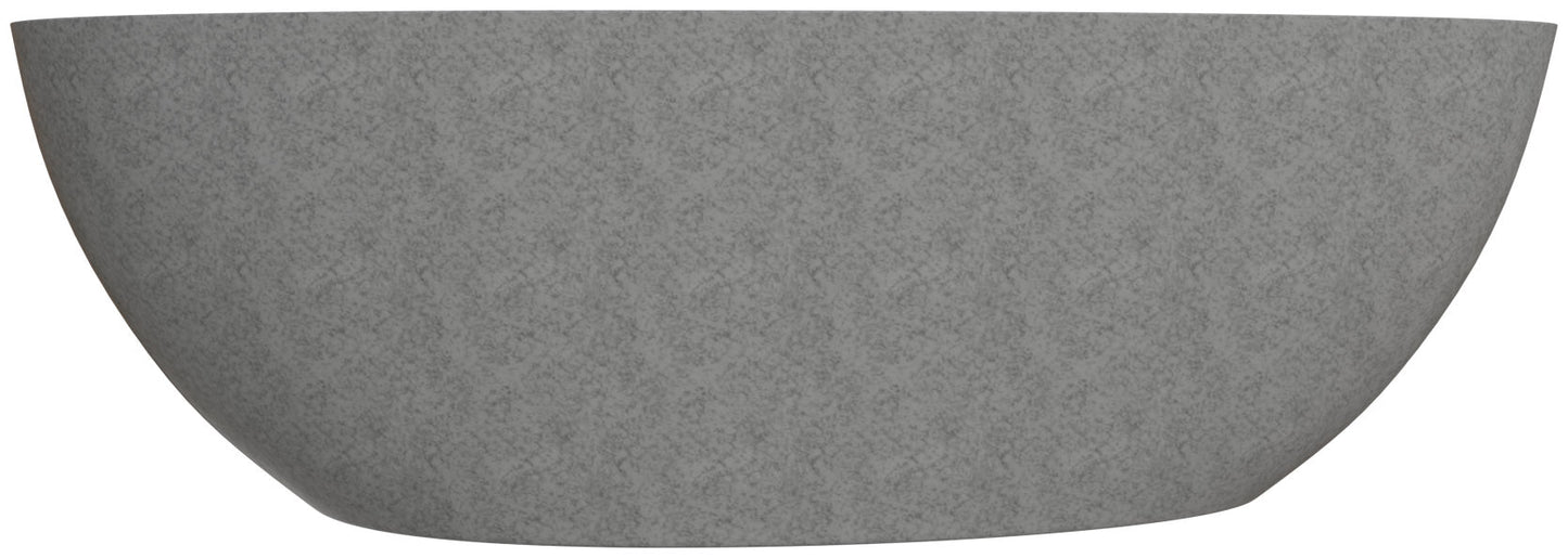 ALFI brand  ABCO72TUB 72" Solid Concrete Tear Drop Freestanding Bathtub