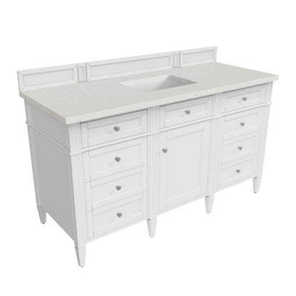 Brittany 60" Single Vanity in Bright White