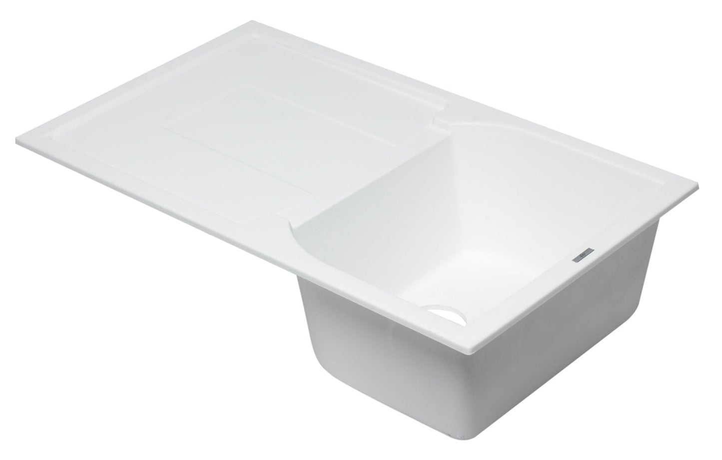 ALFI brand AB1620DI 34" Single Bowl Granite Composite Kitchen Sink with Drainboard