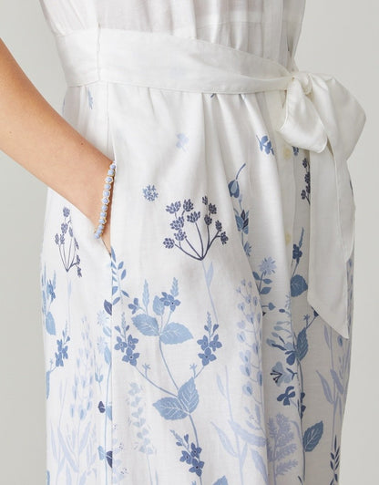 Emeline Dress - Oyster Factory Field Flowers Blue