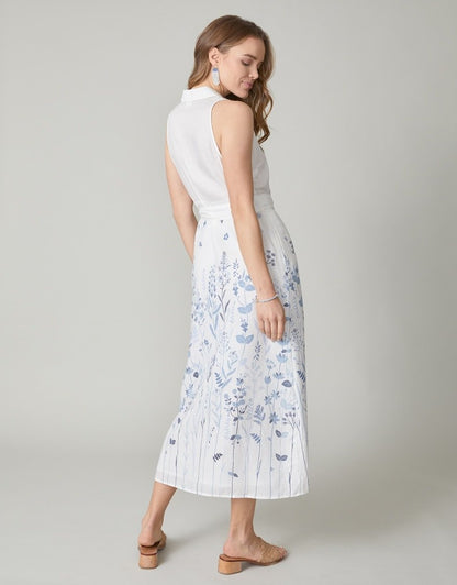 Emeline Dress - Oyster Factory Field Flowers Blue