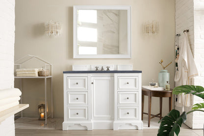 De Soto 48" Single Vanity Cabinet, Bright White