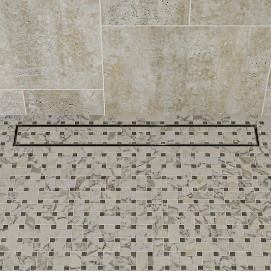 ALFI brand  ABLD24A 24" Long Modern Stainless Steel Linear Shower Drain w/o Cover