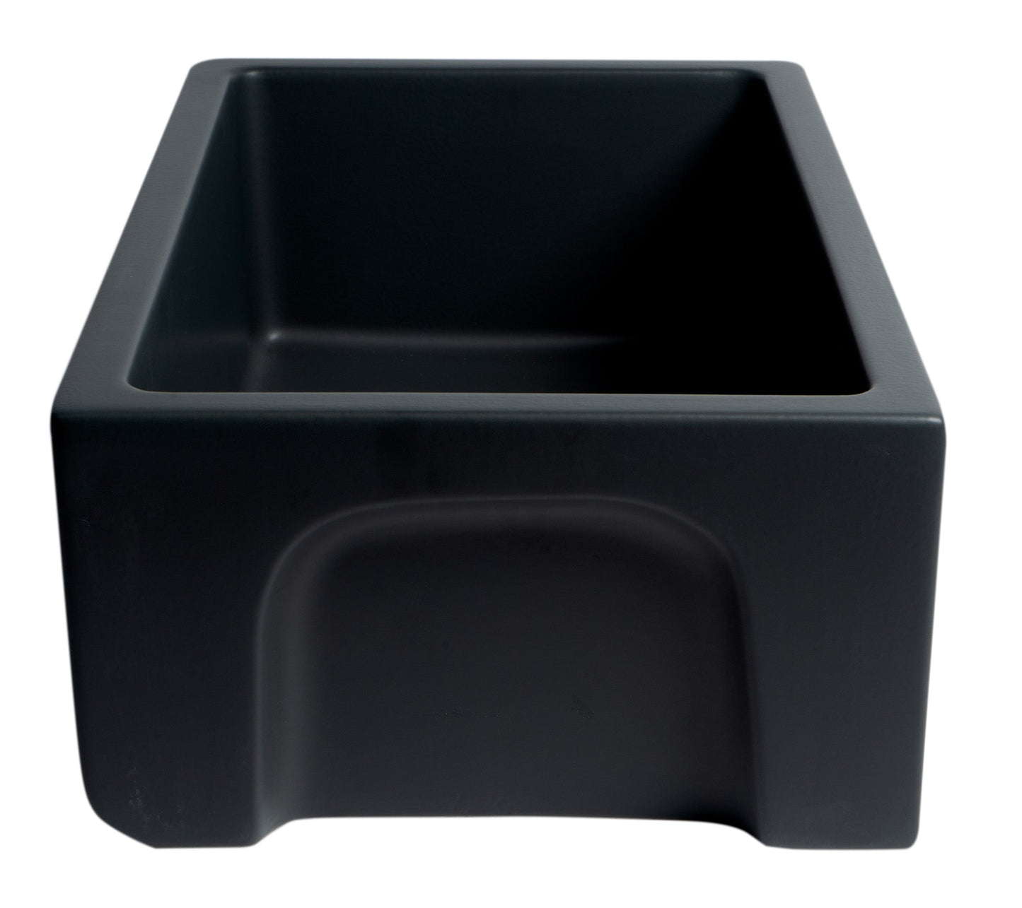 ALFI brand AB3018HS Reversible Smooth / Fluted Single Bowl Fireclay Farm Sink