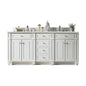 Bristol 72" Double Vanity Cabinet, Bright White
